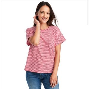 Vineyard Vines Boxy Striped Pocket Tee (Size L)